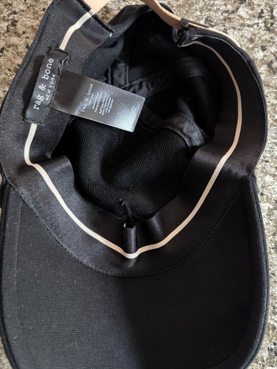 Rag & Bone Black Baseball Cap with Raised Logo main image 4